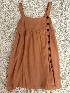 Urban Outfitters Orange Button Sun Dress